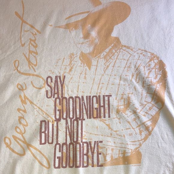 Vintage  Anvil One Size fits all George Strait Shirt in Yellow - Picture 3 of 10